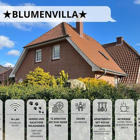 Blumenvilla - 15 Minuten Bis Zum Heide Park, Haustiere Willkommen, Sauna Im Gebaeude Schneverdingen Exterior photo